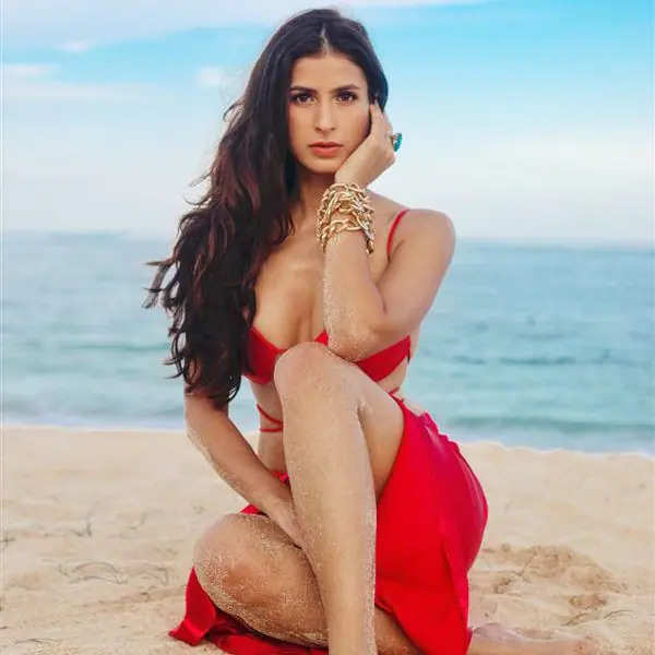 Entertainment News-सोनिया बिरजे ने समुद्र तट पर लाल ड्रेस में मचाया हडकंप, देंखे तस्वीरें
